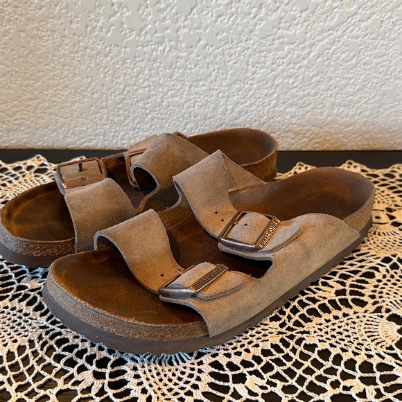 Birkenstock Taupe Arizona Sandals - Picture 4 of 13